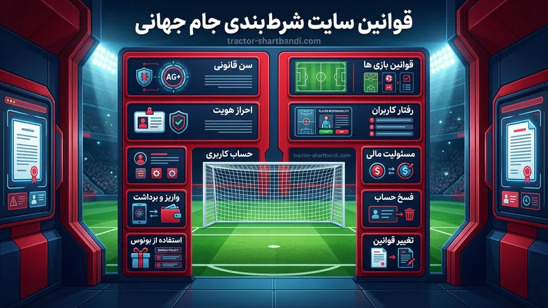 📜 قوانین سایت شرط بندی جام جهانی